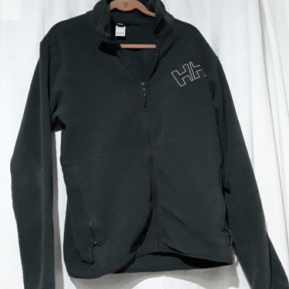Helly Hansen Mens XL Gray Fleece Full Zip Jacket